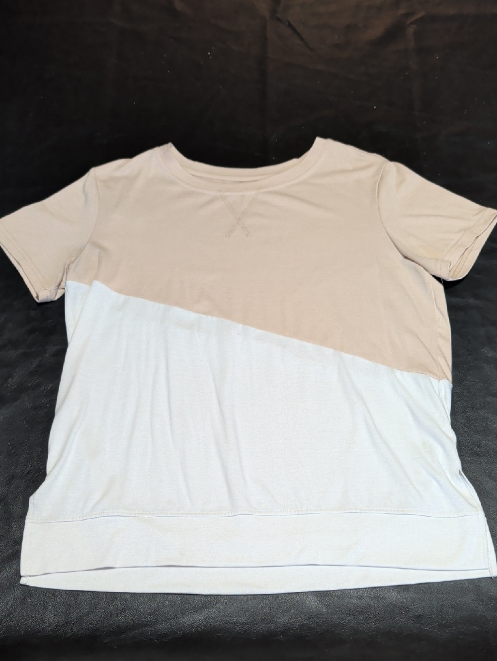 Color block Short Sleeve Women's Top